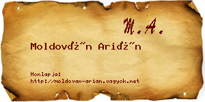 Moldován Arián névjegykártya